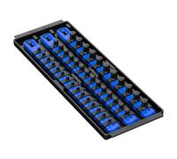 Ernst Manufacturing Ernst 8491 3-Rail Socket Boss Storage Organiser Rail Twist Lock 13" Blue