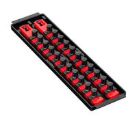 Ernst Manufacturing Ernst 8494 1/2" Socket Boss Storage Organiser Rail 2-Rail Twist Lock 13" Red