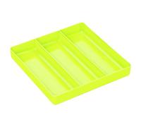 Ernst Manufacturing Toolbox Tray: High Visibility Stackable Organizer Tray with 3 Compartments - Ideal for Trades, Mechanics, Electricians, Plumbers, Household Use, Hobbies, and More - Heavy Duty