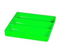 Ernst Manufacturing Toolbox Tray: Stackable Garage Organizer Tray in Green with 3 Compartments - Ideal for Trades, Mechanics, Electricians, Plumbers, Household Use, Hobbies, and More - Heavy Duty
