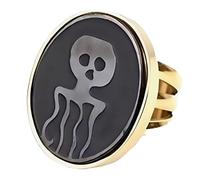 Ernst Stavro Blofeld Spectre Black Octopus Ring Band Stainless Steel J. Bond Villain Inspired From Russia With Love Prop, US Size 10, Alloy Steel, No Gemstone