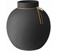 ERNST - Stoneware Vase Dark Grey, 21 cm - Dark Grey