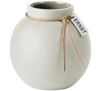 ERNST - Stoneware Vase White, 10 cm - White