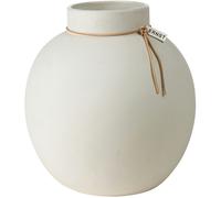 ERNST - Stoneware Vase White, 21 cm - White