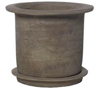 ERNST - Terracotta Pot With Saucer Ø24 cm - Terracotta