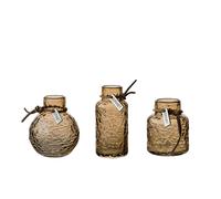 ERNST - Vase 3-pack, Amber - Amber