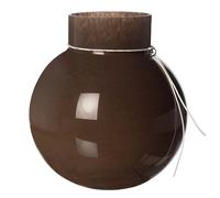 ERNST - Vase Glass Brown, Ø21 cm - Brown