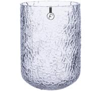ERNST - Vase With Patterned Glass 18 cm - Clear