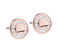 Ernstes Design Earrings E451WH Stainless Stud Zirconia Ear Studs