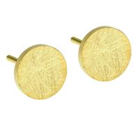 Ernstes Design Evia Earrings E468 With Gekratzter Surface Stainless Gold Colour