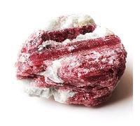 ERNZI Beautiful Crystal 1PC Natural Red Tourmaline Crystal Rough Rock Stone Specimen Unpolished Gemstone Home Decor Household (Color : Red Tourmaline a, Size : 20 30g)