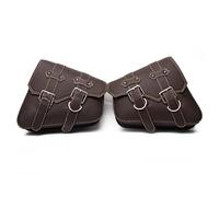 ERNZI Motorcycle For Yamaha Motorcycle Swingarm Saddle Bags Side Tool Pouch PU Leather Pannier Saddlebag (Color : Set C)