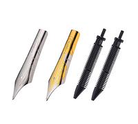 erofa 2 PCS Kaigelu Fountain Pens East Asia Calligraphy Nib (NMF Nib) with Feed, No.6 Size - Flame Mark