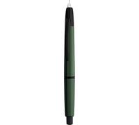 erofa Majohn A2 Press Fountain Pen Extra Fine Nib with Box, Retractable Green Resin Ink Pen with Converter Writing Pen Set (Black Clip Version)