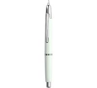erofa Majohn A2 Press Fountain Pen Extra Fine Nib with Box, Retractable White Resin Ink Pen with Converter Writing Pen Set (Silver Clip Version)