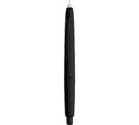 erofa Majohn A2 Retractable Fountain Pen Extra Fine Nib with Box, Press Black Resin Ink Pen with Converter Writing Set (Black Clip Version)