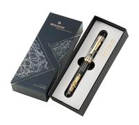 erofa Majohn P140 Fountain Pen O.8 Medium Nib, Piston Fill Large Capacity Transparent Acrylic Writing Gift Pen with Box