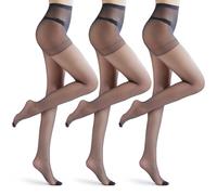 Erogenous & Exquisite 3 Pairs Sheer Tights for Women,10-15 Denier Classy Tights High Stretch silky Pantyhose Shaping Tights (UK, Alpha, One Size, Regular, Regular, 3, Light Black)
