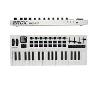 EROK 37 Keys Midi Keyboard Controller with 16 Backlit Drum Pad, 8 Knobs, DAW Integration and Arpeggiator,Music Production Equipment and Studio Controller (White)