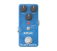 EROK BLUES MOOD Overdrive Pedal - Blues-Style Tone with Wide Frequency Response, True Bypass - Ideal for Blues Players