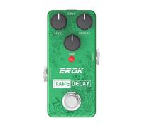 EROK Tape Delay Pedal for Electric Guitar, Analog-Digital Hybrid Delay Pedal with Classic Tape Echo Tone, 25-600ms Delay Time, True Bypass
