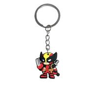 EROL Wolf with claws DeadPL's keychain pool with mask mixture collectable mini figure | Novelty keyring for Wolve and DeadPL's fans/chibi character figure with claws