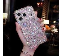 Erolagomat Bling Designer for iPhone 17 Pro Max Case, Glitter Rhinestones Phone Case with More Than 800 Super Shiny Rhinestones，Luxury Sparkly Hard Back Cover for Women Girls
