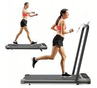 EROMMY Walking Pad Treadmill for Home, Foldable WalkingPad with Handle & 7% Incline, Under Desk Treadmill 1.0-10 km/h, Quiet 2.5HP, 130 kg Max - Compact Running Machine for Home Use(Gray)