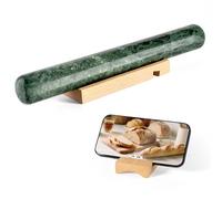 Erongoo Marble French Rolling Pin for Baking, 12 Inch Non Stick Polished Rolling Pin for Dough, Heavy Dough Roller for Fondant Pizza Pie Crust Cookie Pastry Bread, Kitchen Baking (Indian Green)