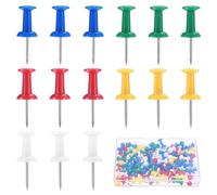 eROOSY 100 PCS Coloured Push Pins, Map Tacks Drawing Pins, Thumb Tacks, Map Thumb Tacks, Coloured Map Tacks with Stainless Steel Point for Bulletin Board, Fabric Marking, Pictures Hanging