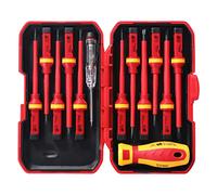 eROOSY 13pcs VDE Electrician Screwdriver Set, 1000 V Changeable Insulated Screwdrivers with Magnetic Slotted Bits