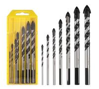eROOSY 7PCS Ceramic Tile Drill Bits Set 3/4/5/6/8/10/12mm Tungsten Carbide Tip for Tile, Glass, Brick, Timber, Cement, Plastic