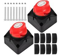 eROOSY Pack of 2 Battery Isolator Switch, 275 A Battery Isolator Switch Car 12 V 24 V for Boat Motorcycle Yacht Car Bus RV UTV
