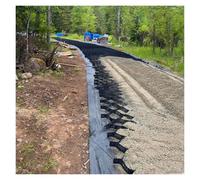 Eros Control Expandable Honeycomb Gravel Stabilizer Grid 2-4 Inch Depth Driveway Rock Grid for Patio Retaining Wall Walkway - 12ft x 15ft (H 5CM/2IN)