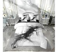Erosebridal Black and White 7 Piece Comforter Set Twin Abstract Bedroom Decor for Men Teens Modern Ombre Grey Marble Bedding Set Elegant Ink Texture Neutral Sheet Set Marbling Minimalist Art Quilt