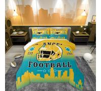 Erosebridal Football Comforter Football Fans Queen Comforter Set American Rugby Sports Bedding Set for Kids Boys Girls Teen,Ball Competitive Games Duvet Insert(Los Angeles)