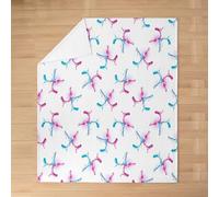 Erosebridal Ice Hockey Flannel Blanket, Hockey Player Fleece Blanket Throw, White Ombre Winter Sports Event Fuzzy Plush Throw European Sport Games Hobby Activity Room Decor, All Season Decor