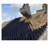 Erosion Control Ground Grid, Scalable Polyethylene Geo Grid for Driveway & Road Repair, 5/7/10 Cm High Gravel Grids for Steep Slopes and Mudslide Prevention