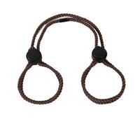 Erotic Dacron Silk Rope Simulated Handcuffs with Adjustable Slider SM Sexual Toy for Couples Pleasure Bondage Adult Products Coffee One Size