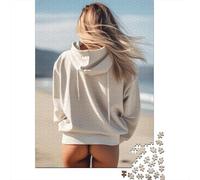 Erotic Girl At Beach Puzzles for Adults 1000 Pieces Puzzle for Adults And Teenager Family Game 1000pcs (38x26cm)