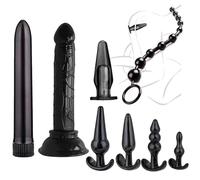 Erotic Products 8-Piece Hip Training Stick Set, A Casual and Fun Gift for Personal Practice in The Bedroom - Q （Black）