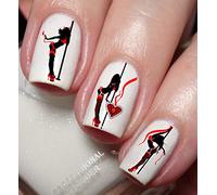 Erotic Sexy Pole Dance Nail Art Decal Sticker