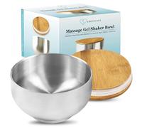 EROTICGEL 304 Stainless Steel Mixing Bowl with Airtight Bamboo Lid 500ml Capacity for Serving, Prepping, Storage and Massage Gel Powder Mixer | Durable