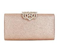 EROUGE Leather Sparkling Evening Clutch Purse Women Designer Handbag for Wedding Party, Rose Gold Color, One Size