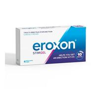 Eroxon StimGel Treatment Gel - Helps You Get an Erection Within 10 Minutes - Compatible with Latex Condoms and Lubricants - 4 Single Dose Tubes