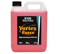 ERP Vortex Force Racing Fuel 16% Model Car Nitro Fuel, 2.5L, Castor/Synthetic Mix, RTR, Clear Plastic Jerry Can
