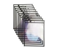 Erpmlyo 10PCS Dry Erase Pocket Sleeves Oversized Reusable,Dry Erase Ticket Holder Pockets Clear Erasable Pockets,10inch*13inch