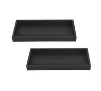 Erpmlyo Bathroom Silicone Tray 2-Pack Small Rectangle Tray for Sink & Bath | Low maintenance silicone minimizes fingerprints; quick wipe with a damp cloth keeps the trays pristine.