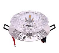 Erpmlyo Ceiling Light Fixture Crystal LED Modern 3W Warm White 10-15 Lights | Small form factor: 100mm dimension, 5cm height; embedded installation with 6-9cm cutout ensures clean ceiling lines.
