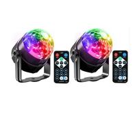 Erpmlyo Disco Ball Lights 2-Pack Sound Activated with Remote USB Powered | Turn any room into a party with 2-Pack disco ball lights: sound-activated, remote control, USB powered, rotating color .